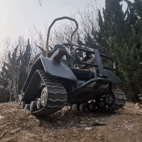 Allterain electric wheelchair with tracked rugged off-road chassis in black on Tampa Home & Garden Store