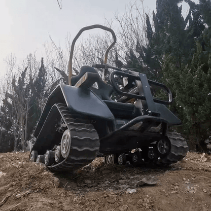 Allterain electric wheelchair with tracked rugged off-road chassis in black on Tampa Home & Garden Store