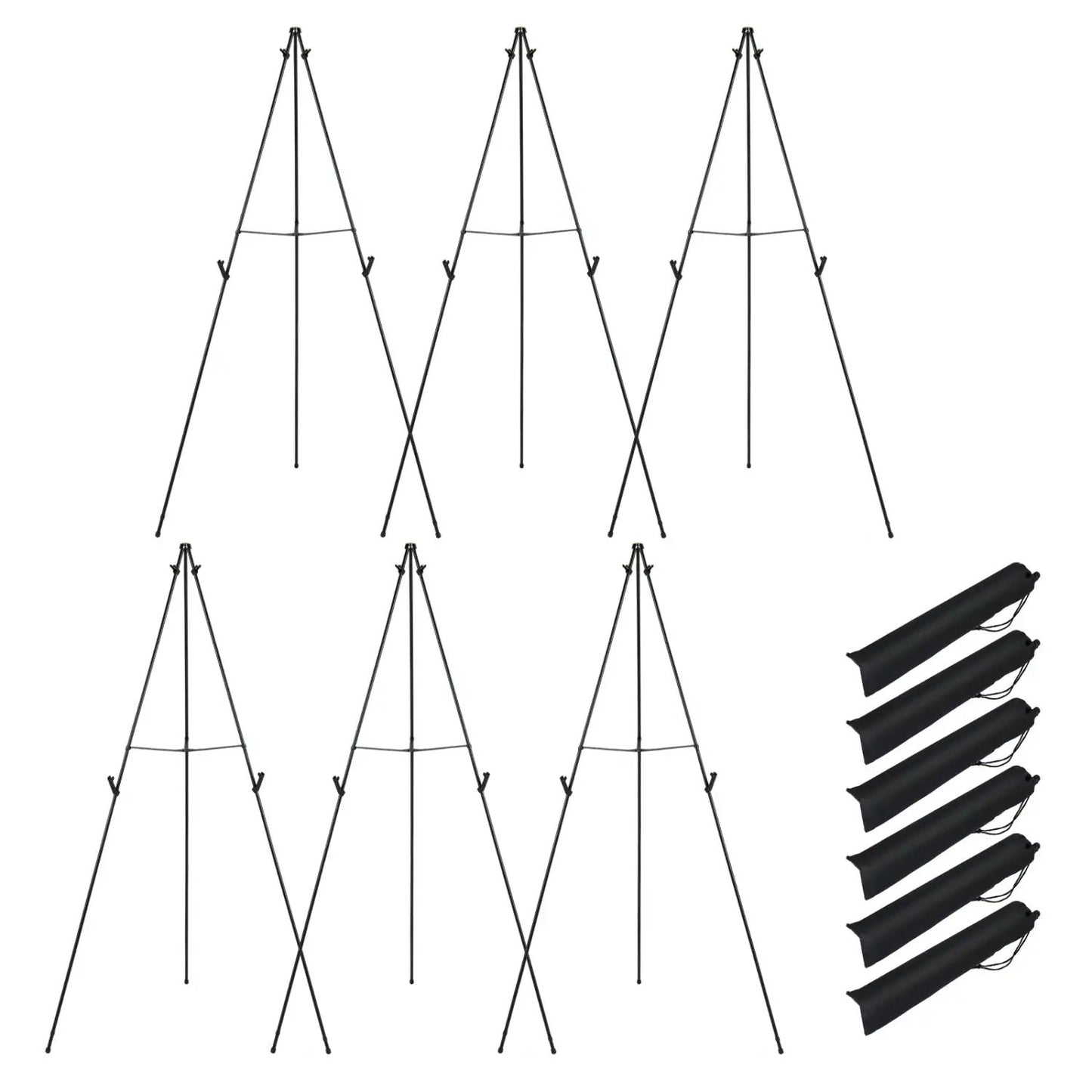 Sturdy 166 cm Metal Easel Stand Set 6 Pack