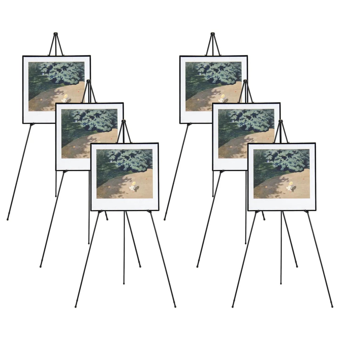 Sturdy 166 cm Metal Easel Stand Set 6 Pack