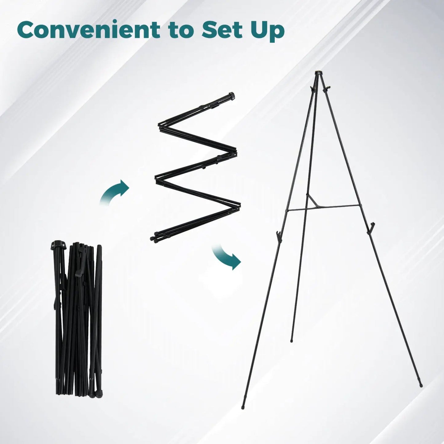 Sturdy 166 cm Metal Easel Stand Set 6 Pack