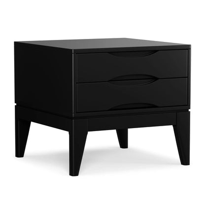 Harper Handcrafted End Table by Unique Piece Furniture, black glossy finish with curved drawer pulls on Tampa Home & Garden Store