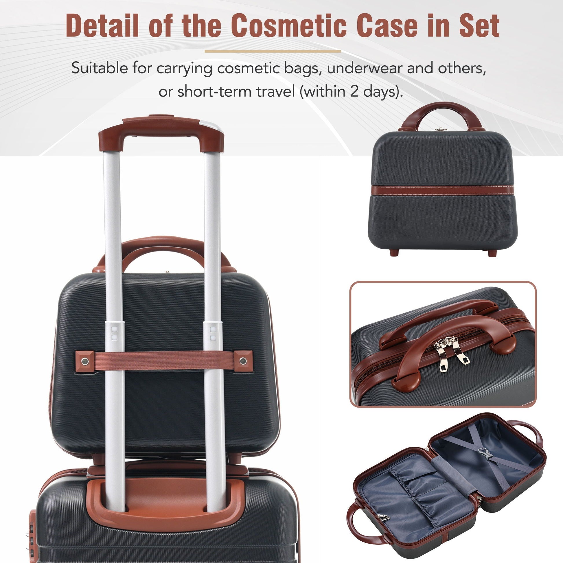 3pc hardshell luggage set with 20in/28in suitcases and cosmetic case, TSA lock on Tampa Home & Garden Store