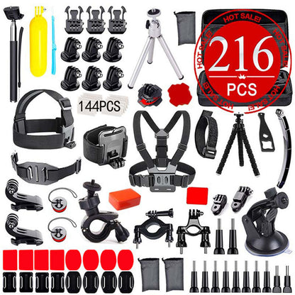 Sports camera accessories set 216 pcs by Sell My Stuff with mounts, harnesses, tripod, straps on Tampa Home & Garden Store