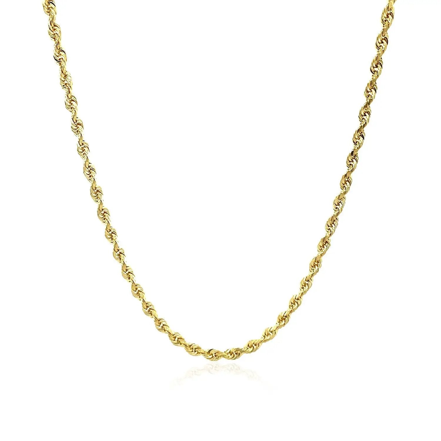 2.5mm 10k yellow gold solid diamond cut rope chain necklace by Bids.com on Tampa Home & Garden Store