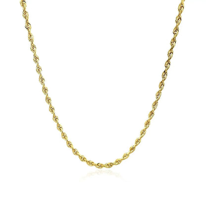 2.5mm 10k yellow gold solid diamond cut rope chain necklace by Bids.com on Tampa Home & Garden Store