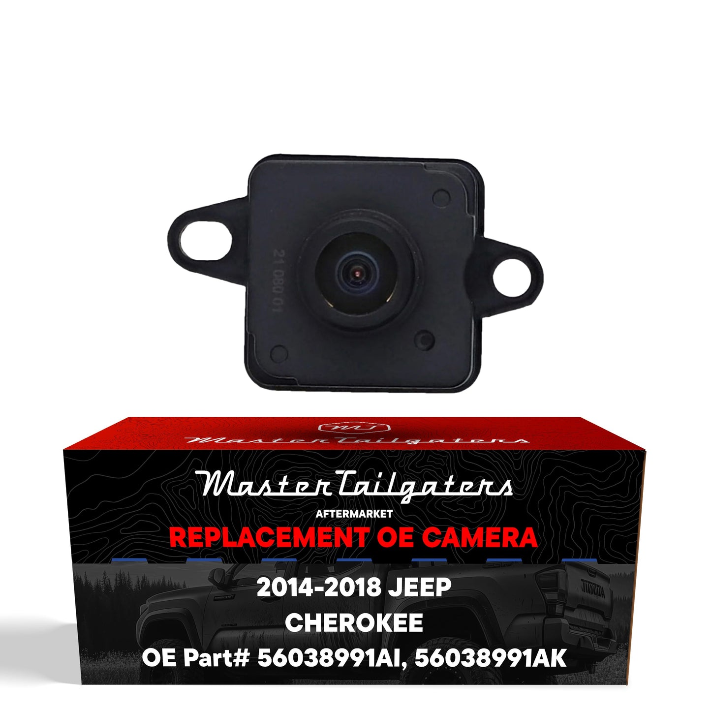 Jeep Cherokee 2014-2018 backup camera OEM, Master Tailgaters, black plastic with mounting ears on Tampa Home & Garden Store