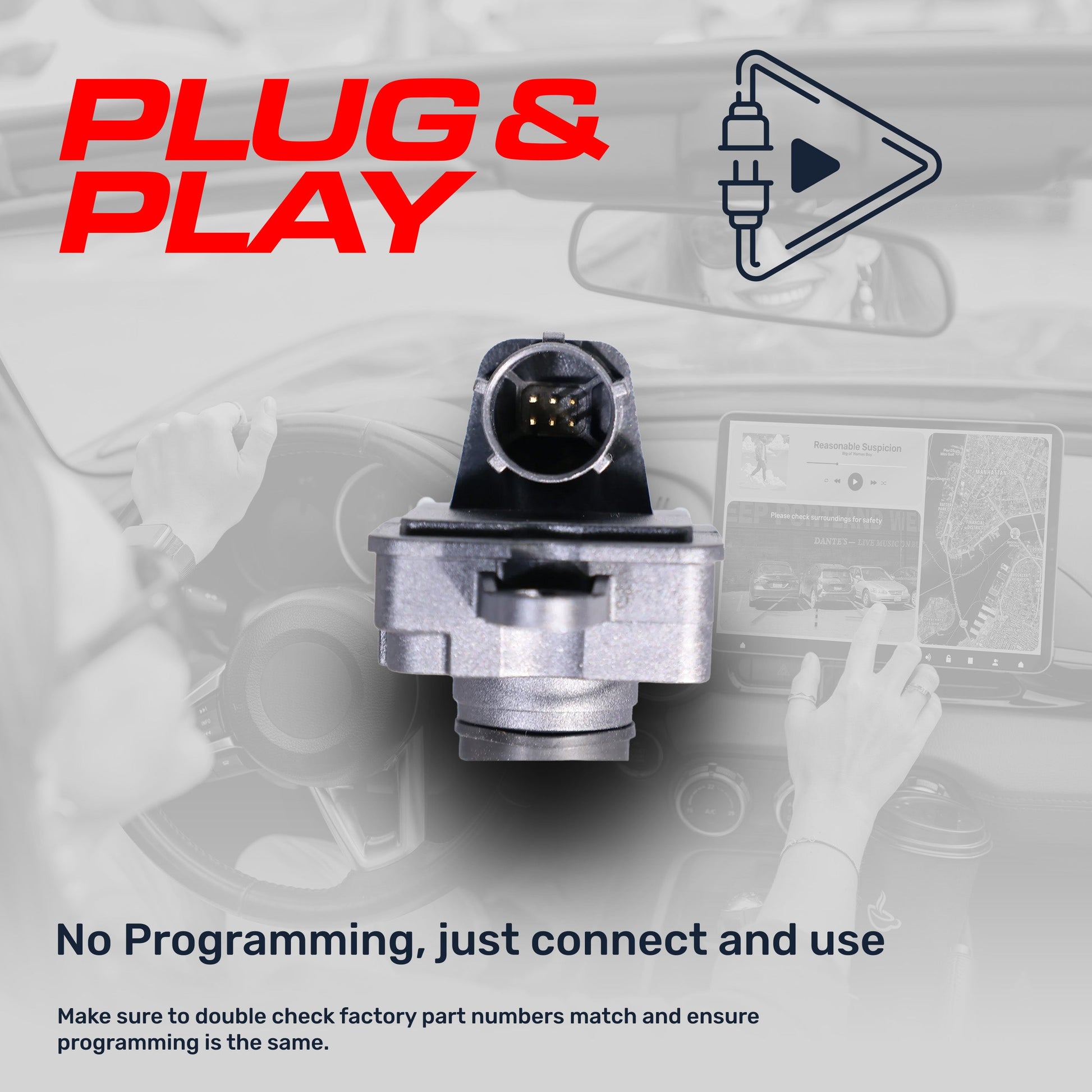 Jeep Cherokee backup camera (2014-2018), by Master Tailgaters, plug-and-play on Tampa Home & Garden Store