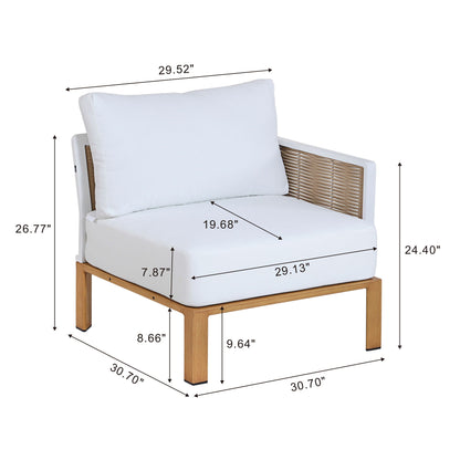 Vine White 4 Piece Outdoor Conversation Set