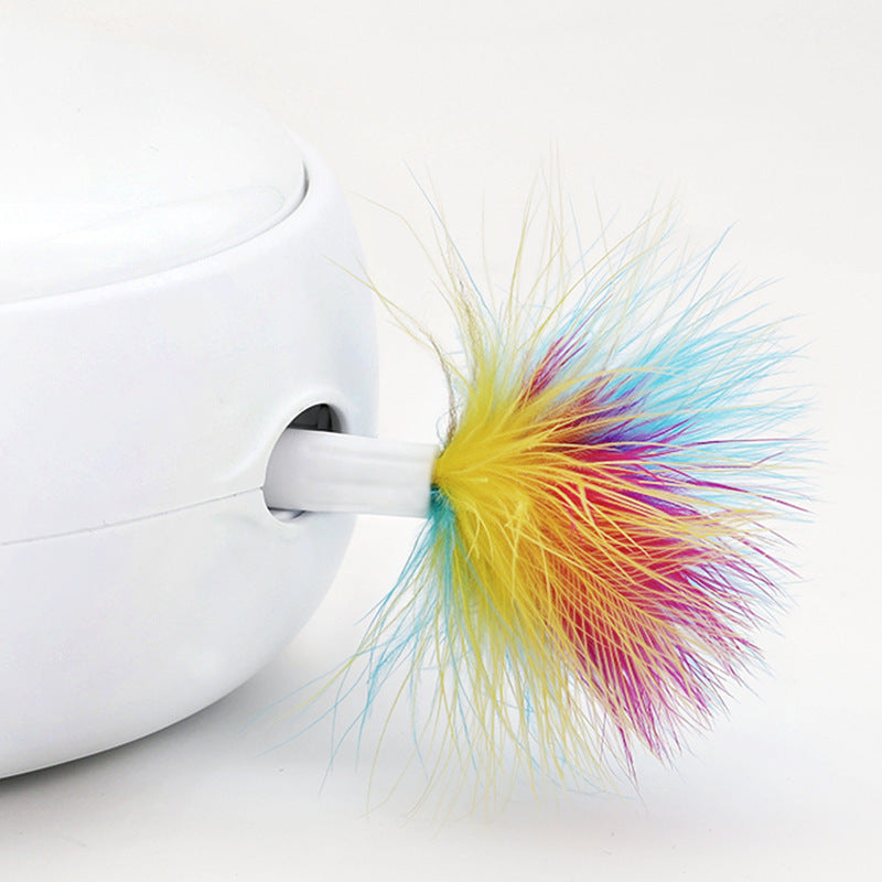 Electric cat toy rainbow feather wand with white base from Sell My Stuff on Tampa Home & Garden Store