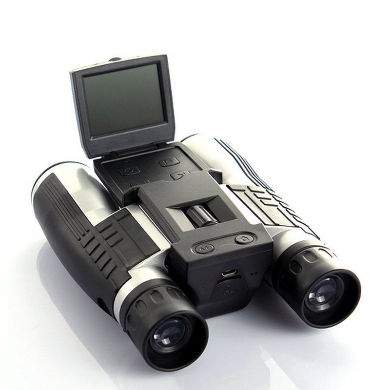 Digital HD Camera Binoculars Sell My Stuff with built-in LCD display black and silver body on Tampa Home & Garden Store