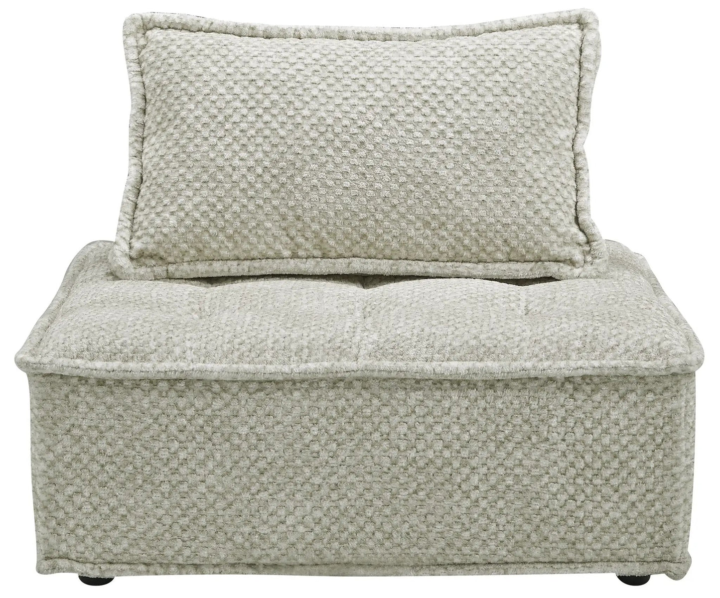 Bales - Sectional stationary sofa in light grey boucle fabric by Unique Piece Furniture on Tampa Home & Garden Store