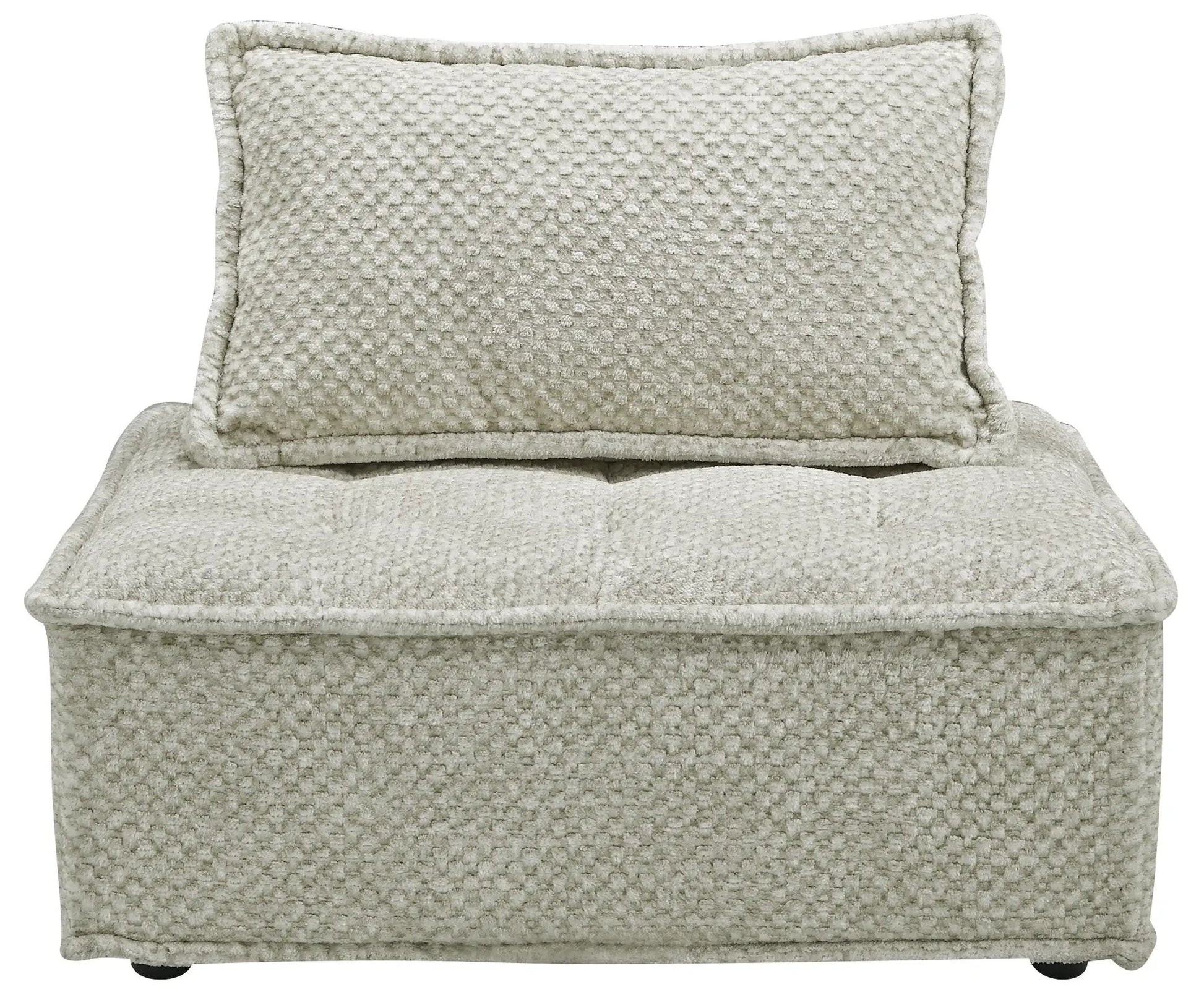 Bales - Sectional stationary sofa in light grey boucle fabric by Unique Piece Furniture on Tampa Home & Garden Store