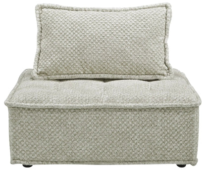 Bales - Sectional stationary sofa in light grey boucle fabric by Unique Piece Furniture on Tampa Home & Garden Store