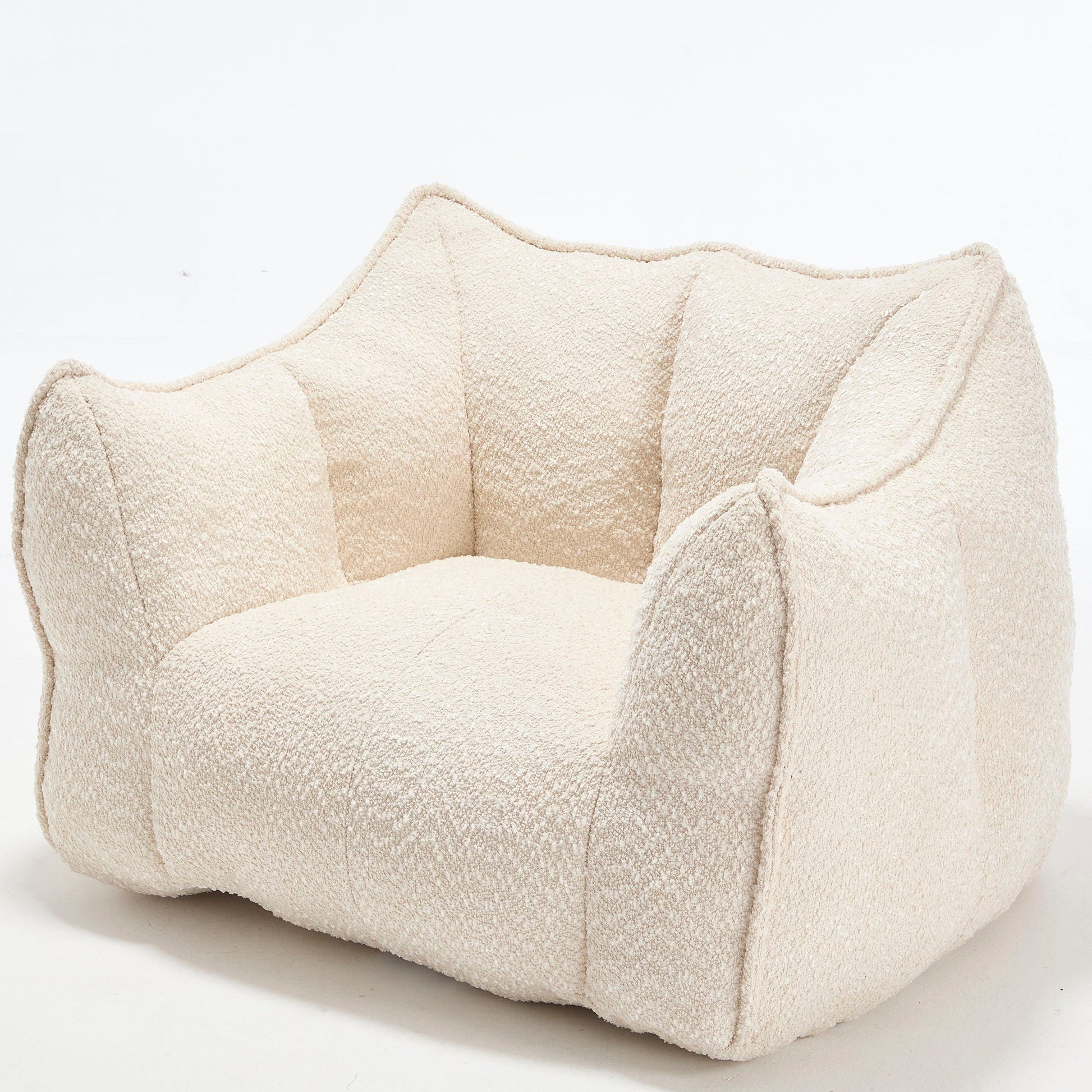 Comfortable Chenille Armchairs in beige with highly resilient foam on Tampa Home & Garden Store