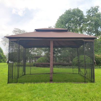 13x10 Outdoor Gazebo Canopy With Double Roof