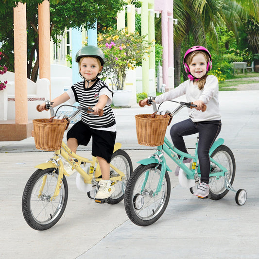 16 Inch Kids Bike Adjustable Bicycle with Reflectors and Bell for Children 4-7 Years Old-16 inches - Tampa Home & Garden Store
