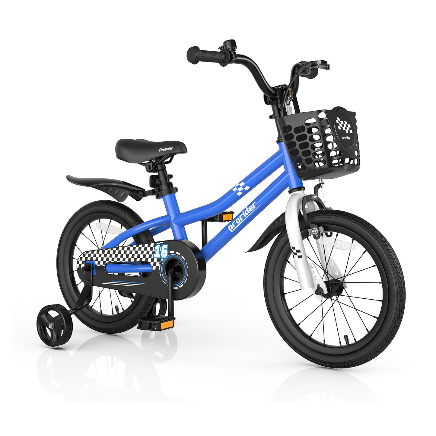 16 Inch Kids Bike with Removable Training Wheels-White