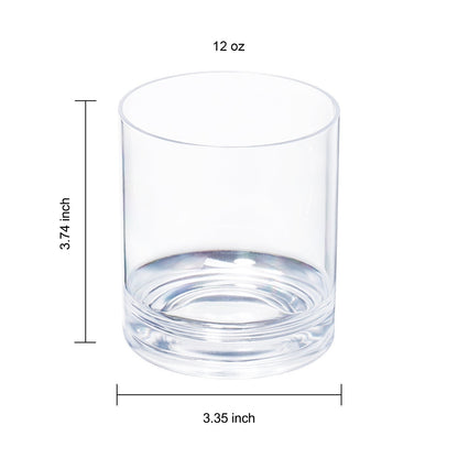 Barcelona Acrylic Clear Lowball Tumbler Set of 8