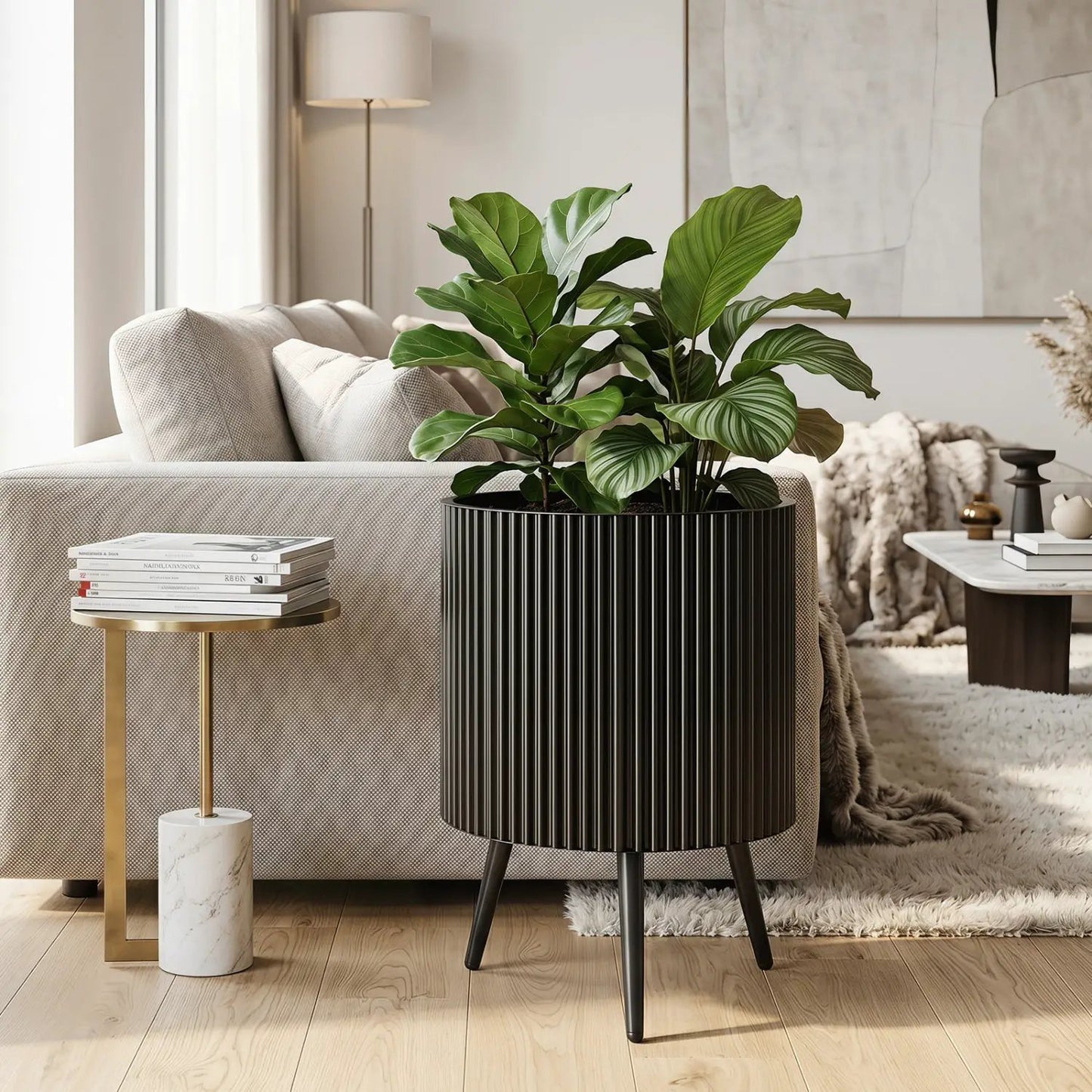 20-Inch Raised Metal Planter With Stand Legs