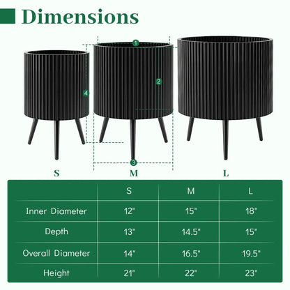 20-Inch Raised Metal Planter With Stand Legs
