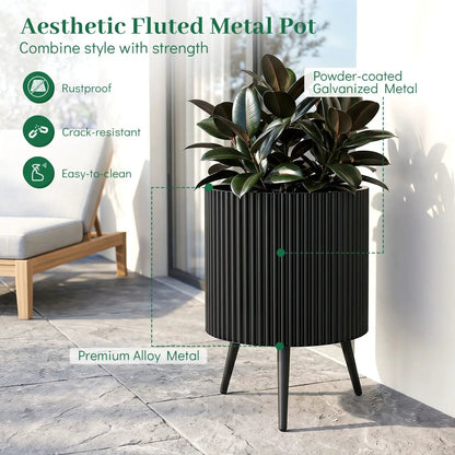 20-Inch Raised Metal Planter With Stand Legs