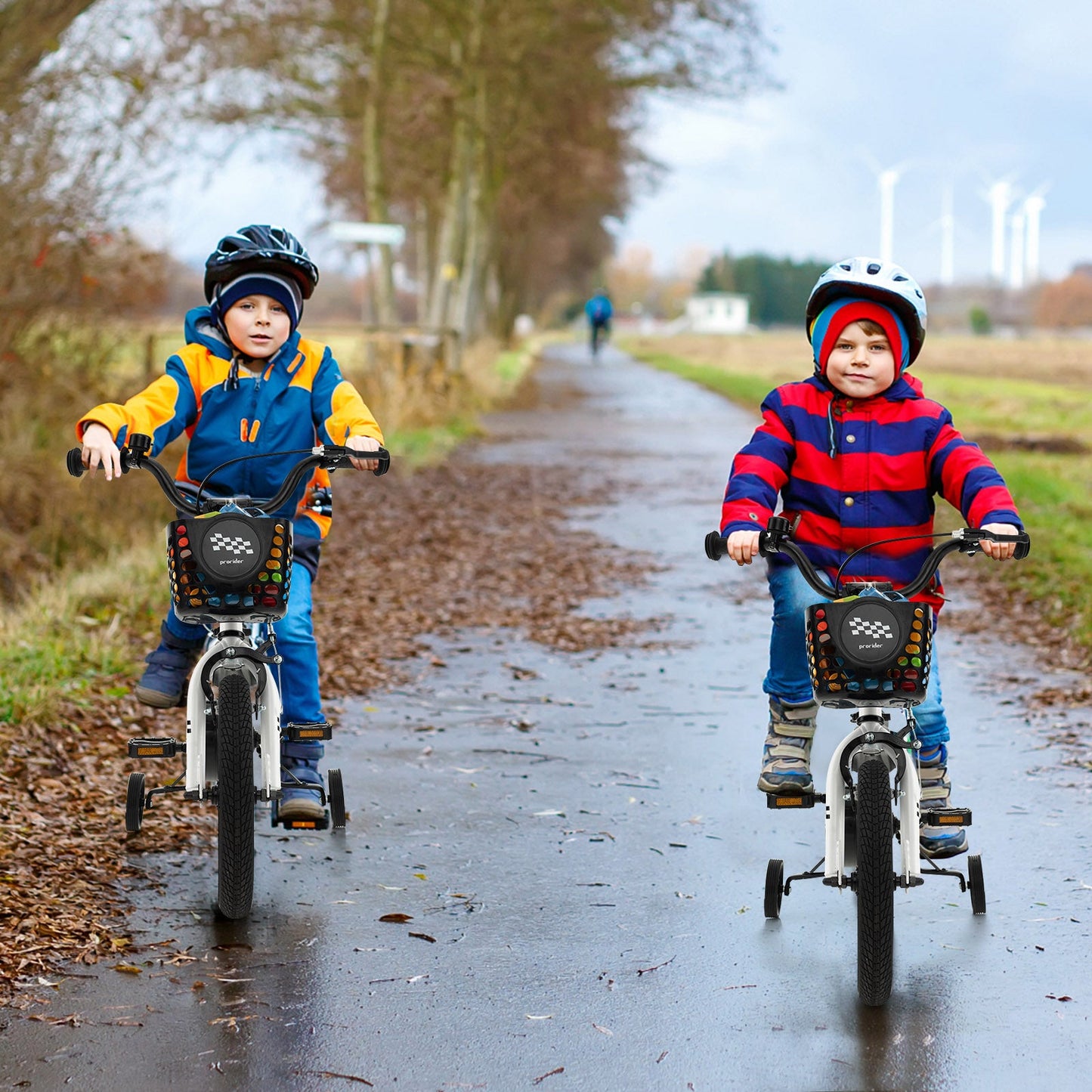 16 Inch Kids Bike with Removable Training Wheels-White