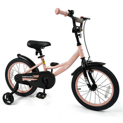 Kids Bike 12-18 Inch With Training Wheels Pink