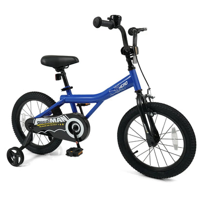 Kids 14-Inch Bike With Training Wheels Navy