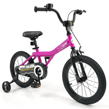 Kids Bike 14-Inch with Training Wheels Pink