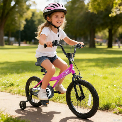 Kids Bike 14-Inch with Training Wheels Pink