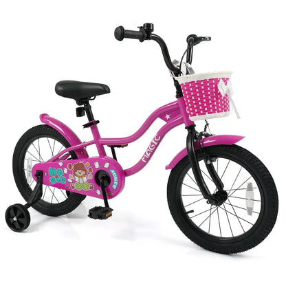 Kids Bike With Training Wheels 12 to 18 Inch Rose