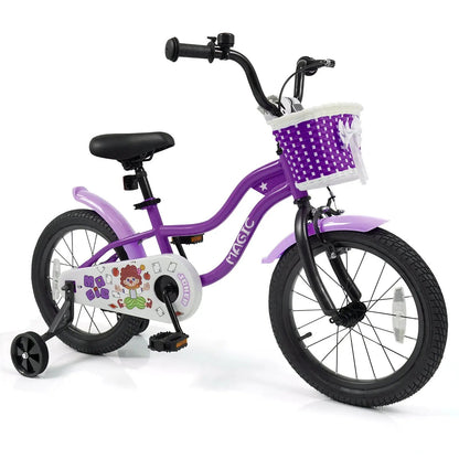 Kids Bike With Training Wheels 12 to 18 Inch Rose