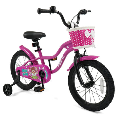 Kids Bike With Training Wheels 12 to 18 Inch Rose