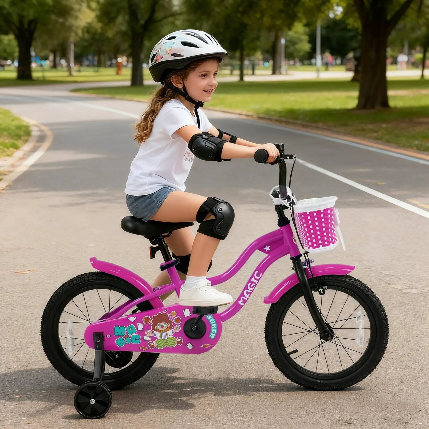 Kids Bike With Training Wheels 12 to 18 Inch Rose