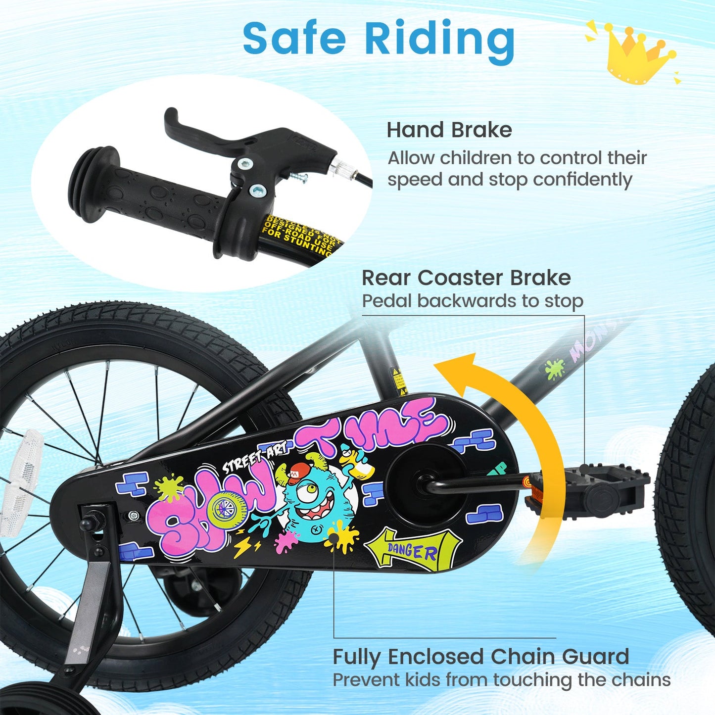 18-Inch Kids Bike With Training Wheels 4-8