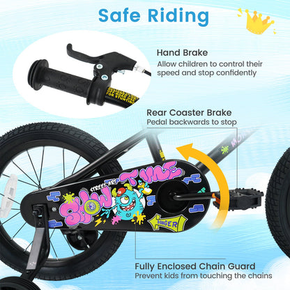 18-Inch Kids Bike With Training Wheels 4-8