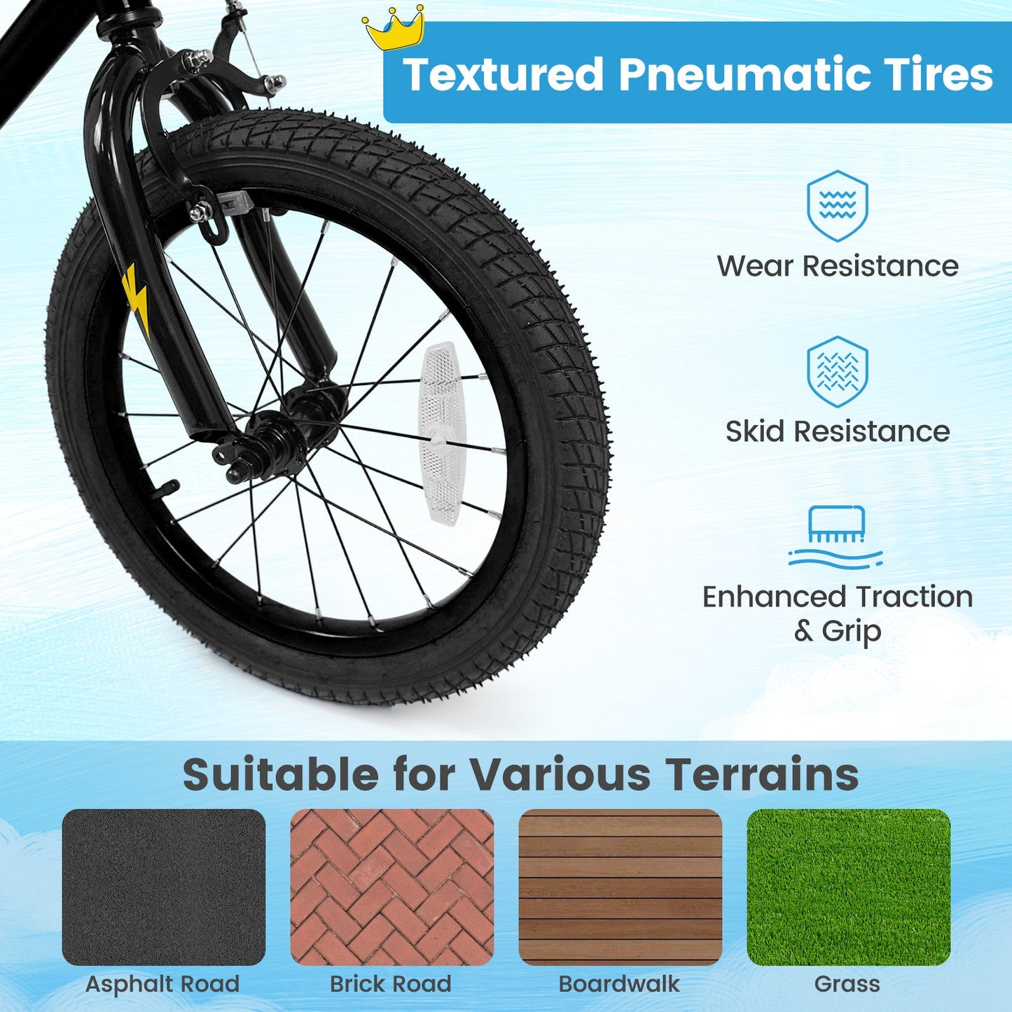 18-Inch Kids Bike With Training Wheels 4-8