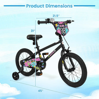 18-Inch Kids Bike With Training Wheels 4-8