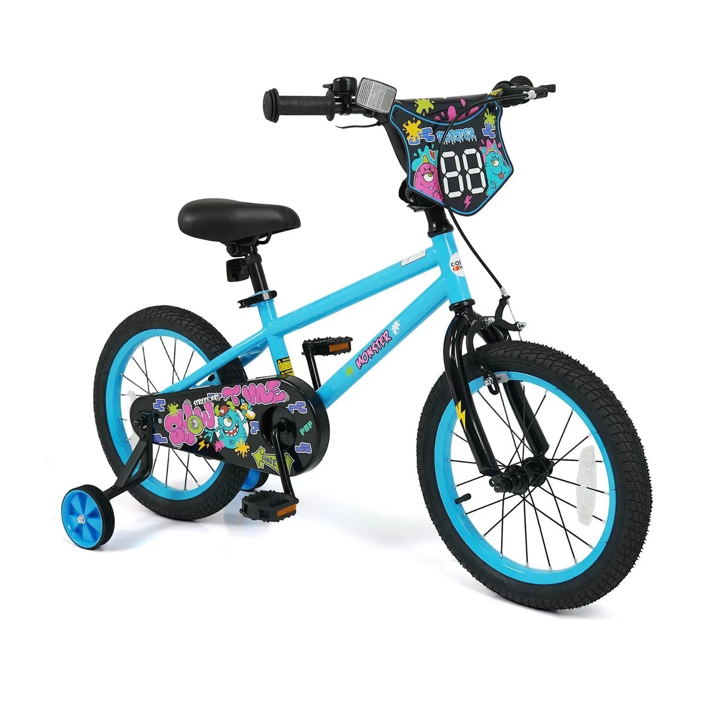Kids Bike Sixteen Inch Training Wheels For Ages 4