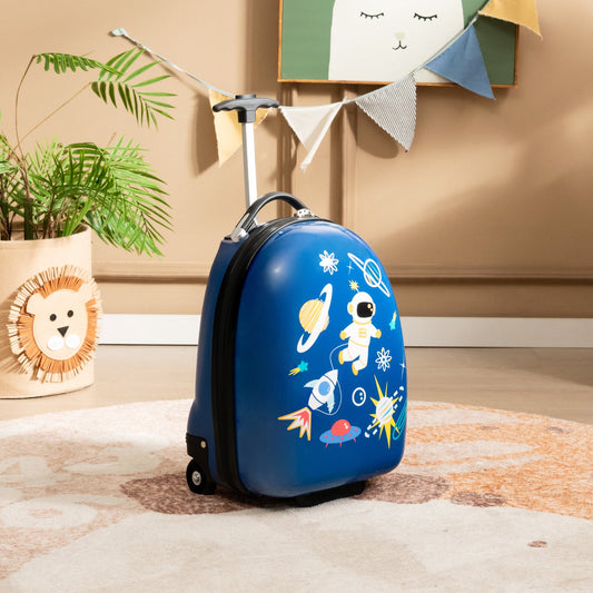 16 Inch Kids Carry-On Luggage Hard Shell Suitcase with Wheels - Tampa Home & Garden Store