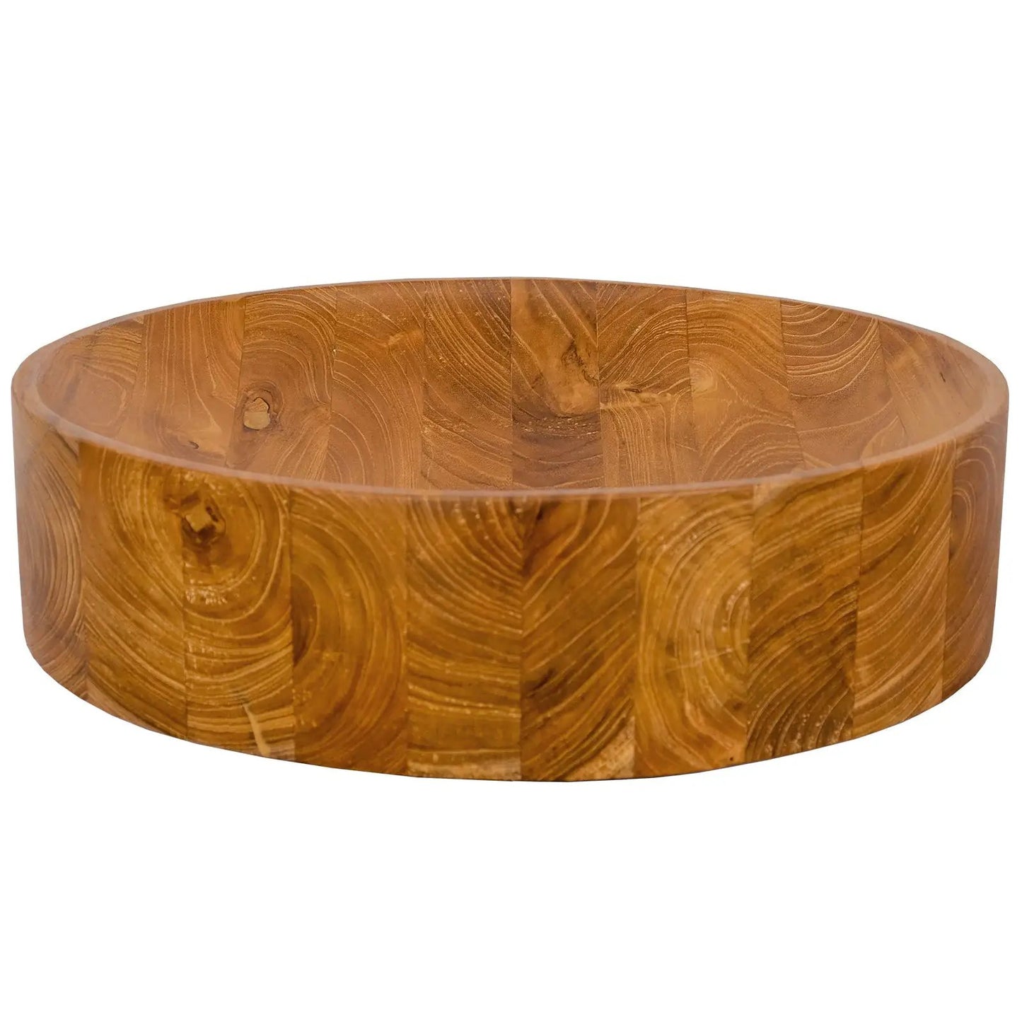 Teak Vessel Sink with 16 Inch Rounded Corners