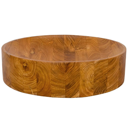 Teak Vessel Sink with 16 Inch Rounded Corners