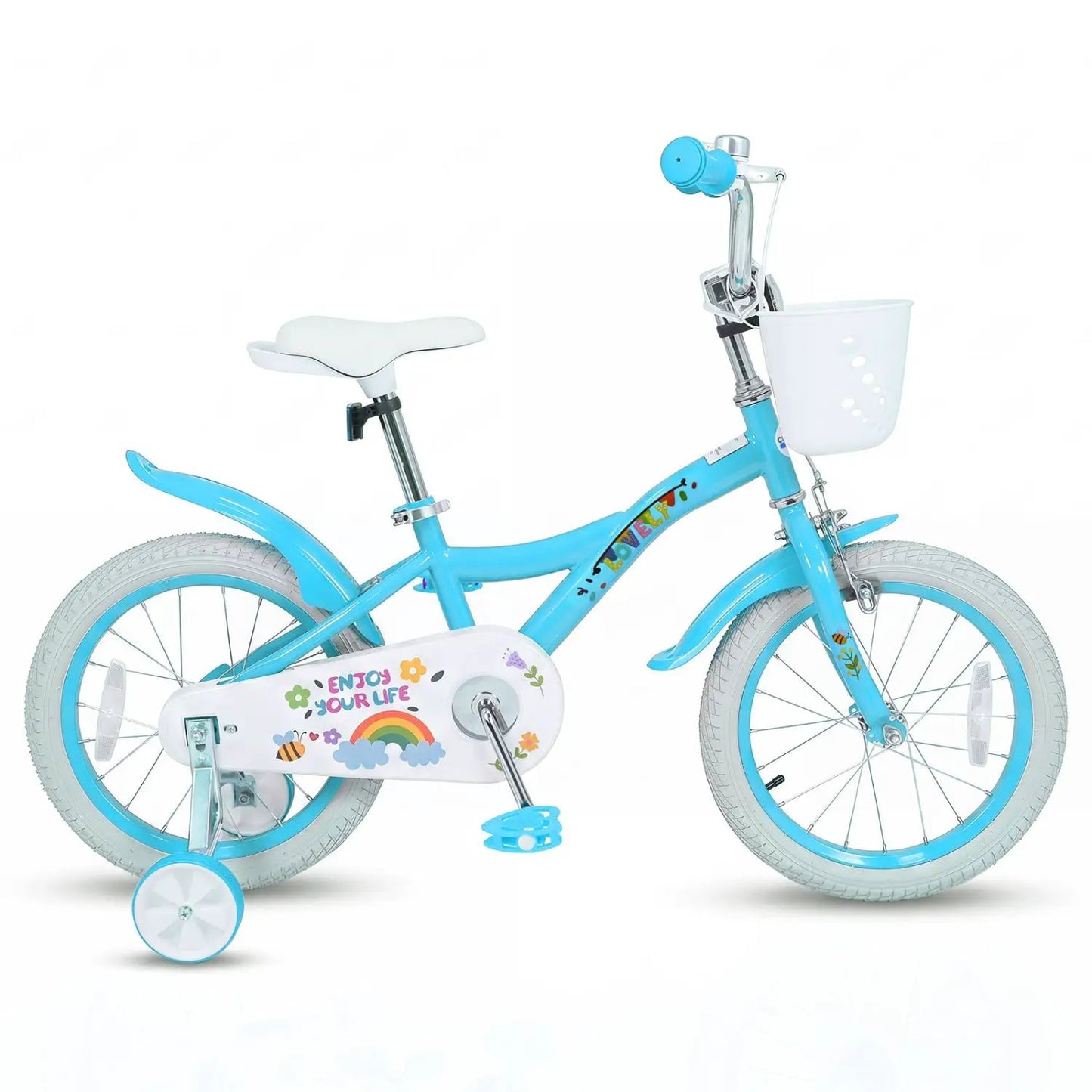 Girls Bike 12-18 Inches Training Wheels Basket