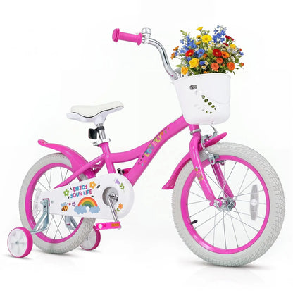 Girls Bike 12 to 18 Inch with Training Wheels