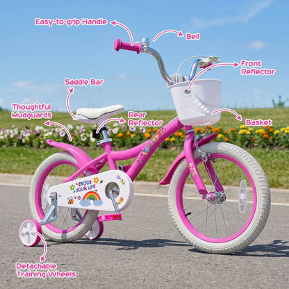Girls Bike 12 to 18 Inch with Training Wheels