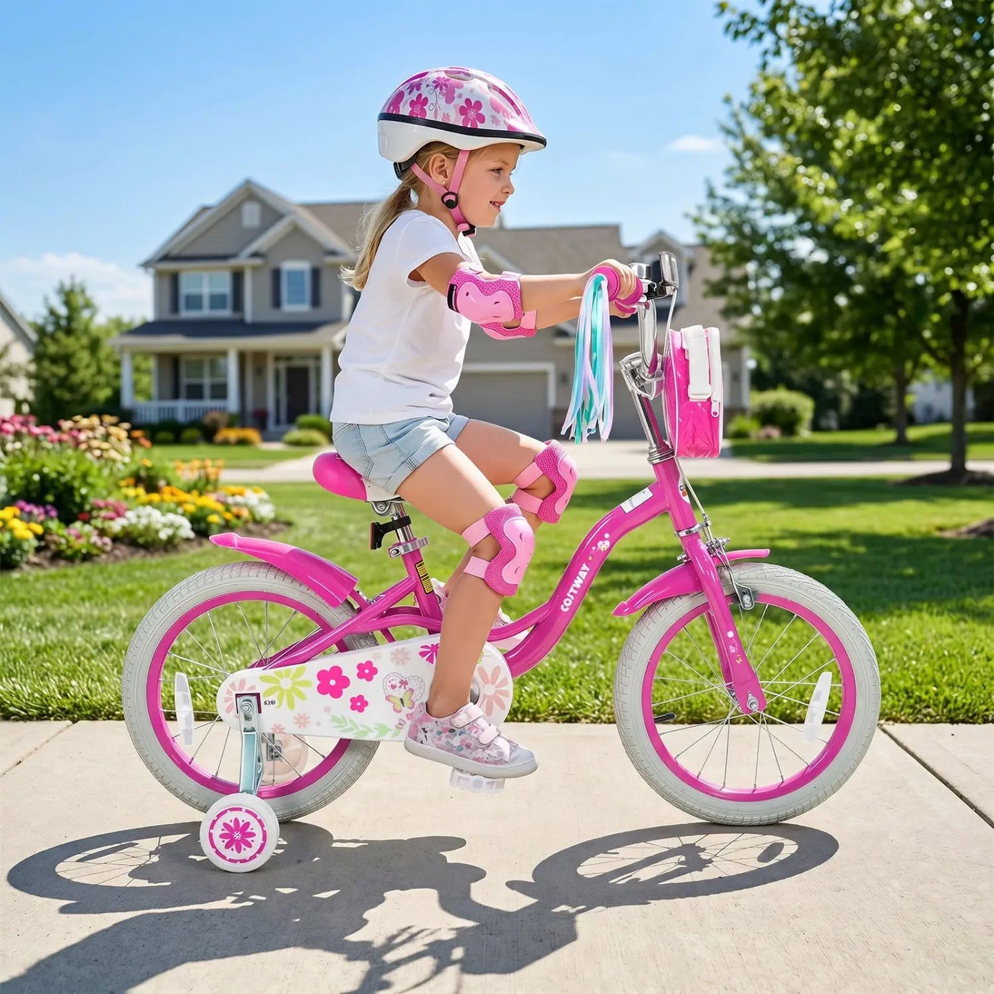 Girls Bike 12-18 Inch with Front Bag for Girls