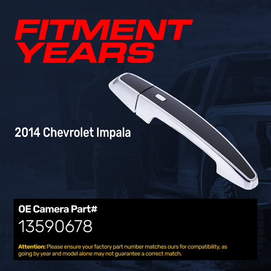 Exterior door handle for 2014 Chevrolet Impala by Master Tailgaters; white center on Tampa Home & Garden Store