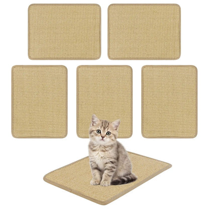 Cat Scratcher Mat Set Six Natural Sisal Protector
