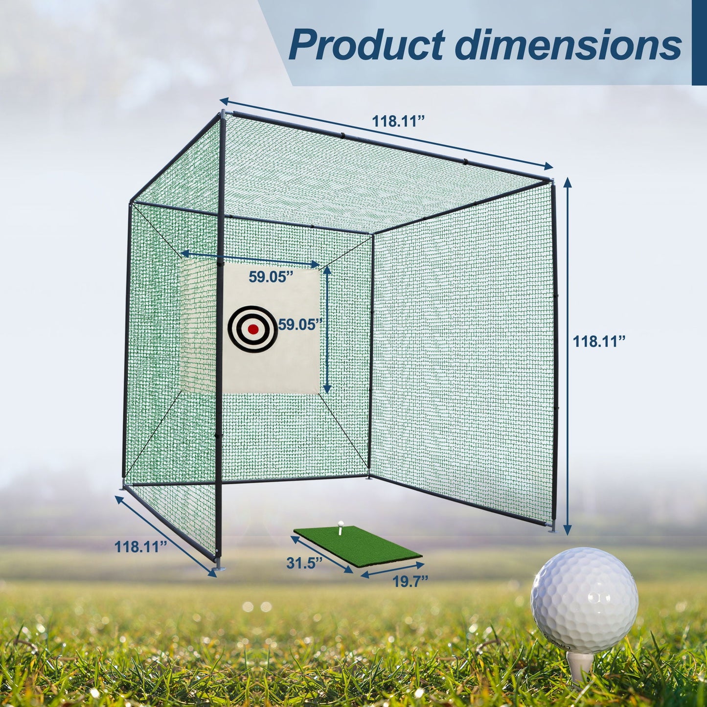 Golf Practice Net Cage and Indoor Outdoor Kit